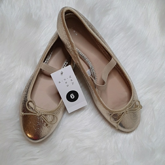 a new day Shoes - A.N.D Gold Slip On Shoes, Size 6